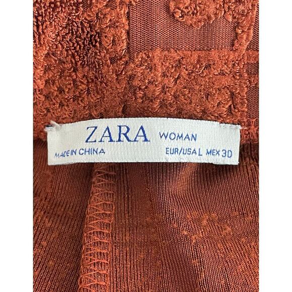 ZARA Jacquard Upholstery Textured Burnout
Wide Leg Pull-On Palazzo Pants Large - Picture 8 of 13